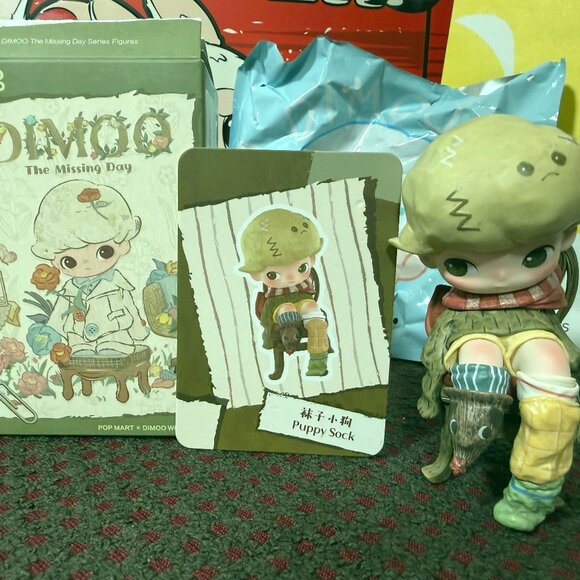 DIMOO The Missing Day Series - PUPPY SOCK - Authentic POP MART - OPEN BOX - Picture 5 of 12